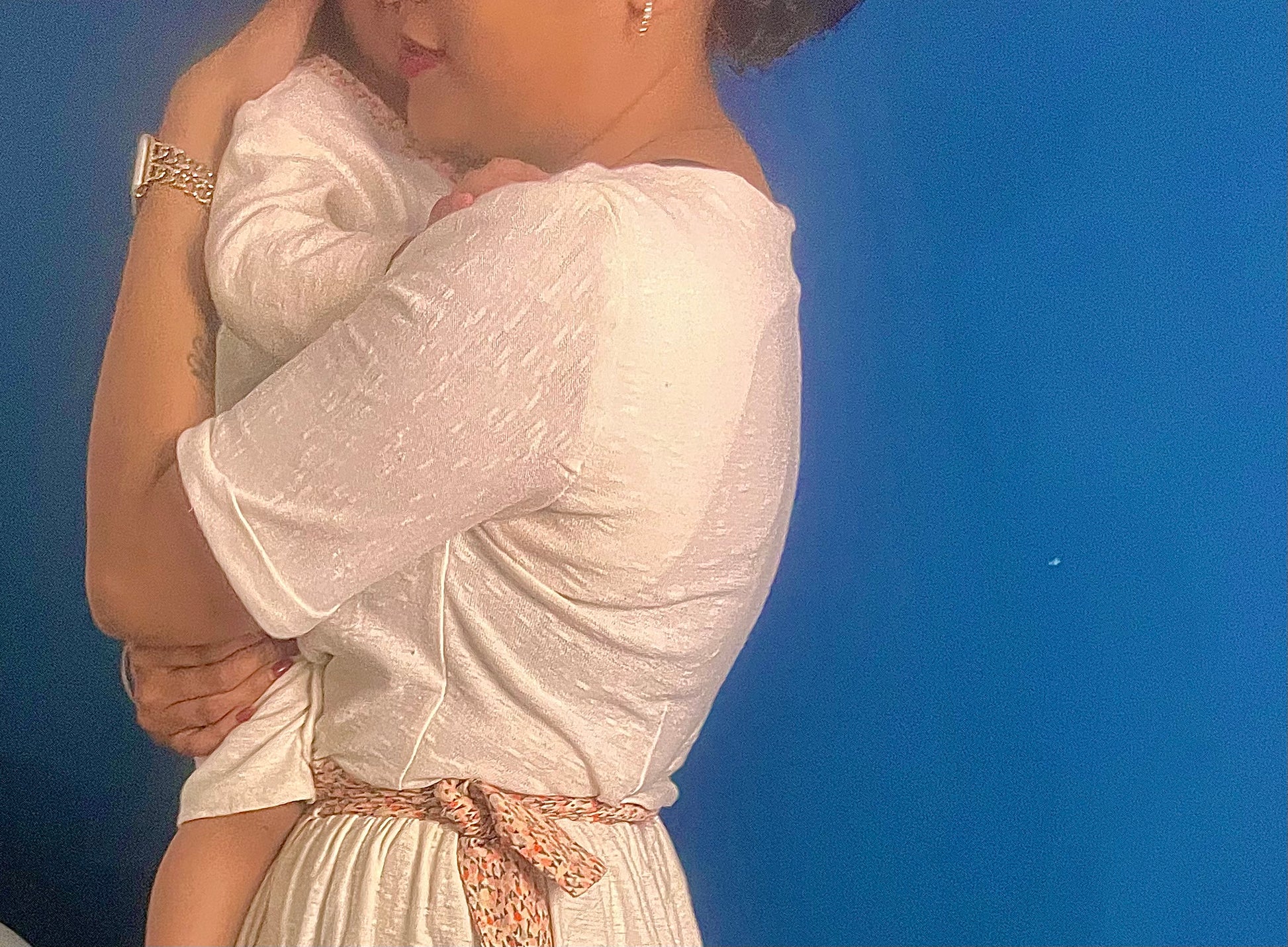 Duo Maman & Bébé – Robe Cache-Cœur & Ensemble bébé